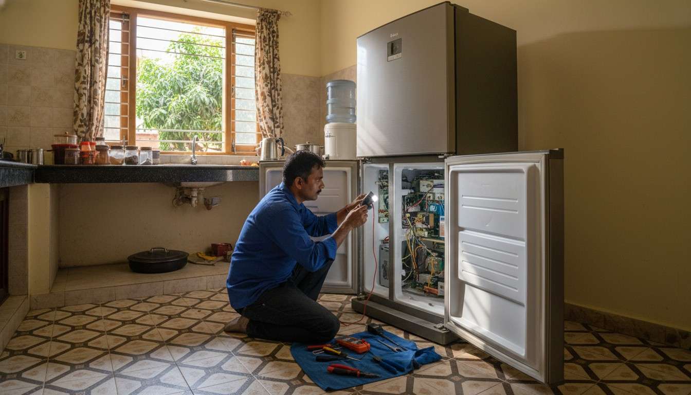 Non-Inverter Double Door Refrigerator Inspection
